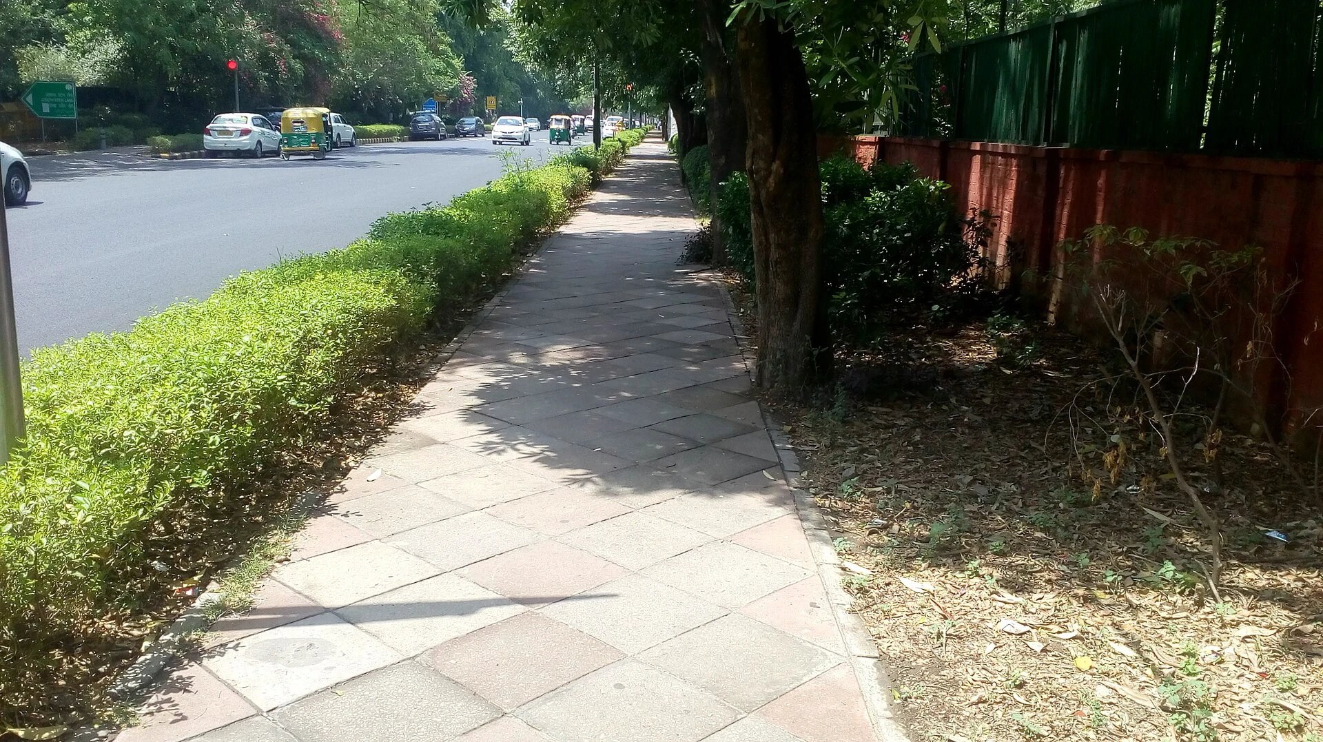 पार्क में पैदल रास्ता